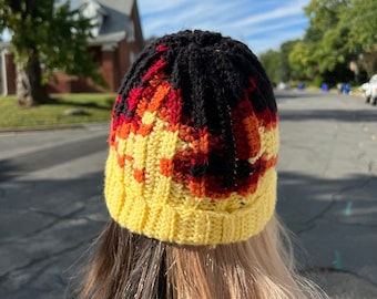 Crochet Flame Hat!! | Available in wide range of colors!!