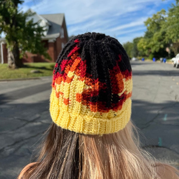 Crochet Flame Hat!! | Available in wide range of colors!!