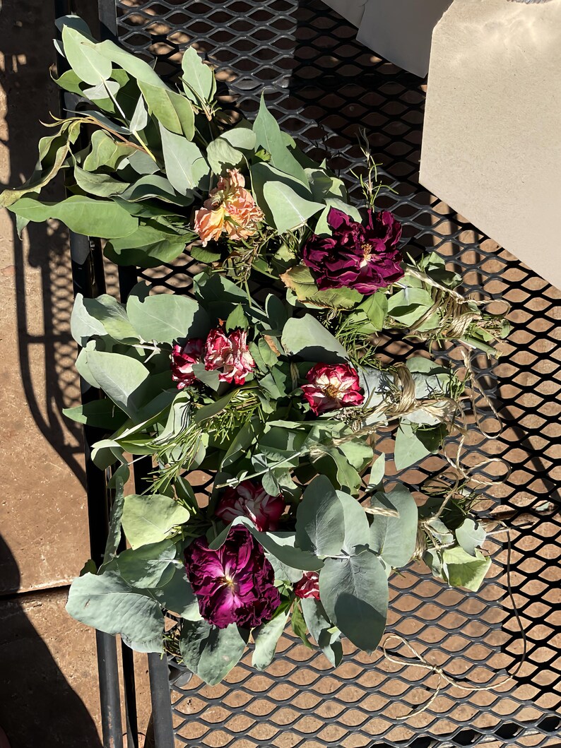 Rustic Metal Rose 3 Pack HAND MADE Eucalyptus Rose Smudge Sticks, Eucalyptus Smudging ...
