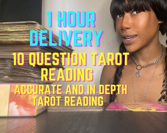 1 HOUR DELIVERY 10 Question Tarot Reading - Tarot reading 10 Questions - Psychic Intuitive Reading