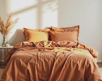 Organic Linen Bed Sheet Set: Queen Size 3-Piece Bedding