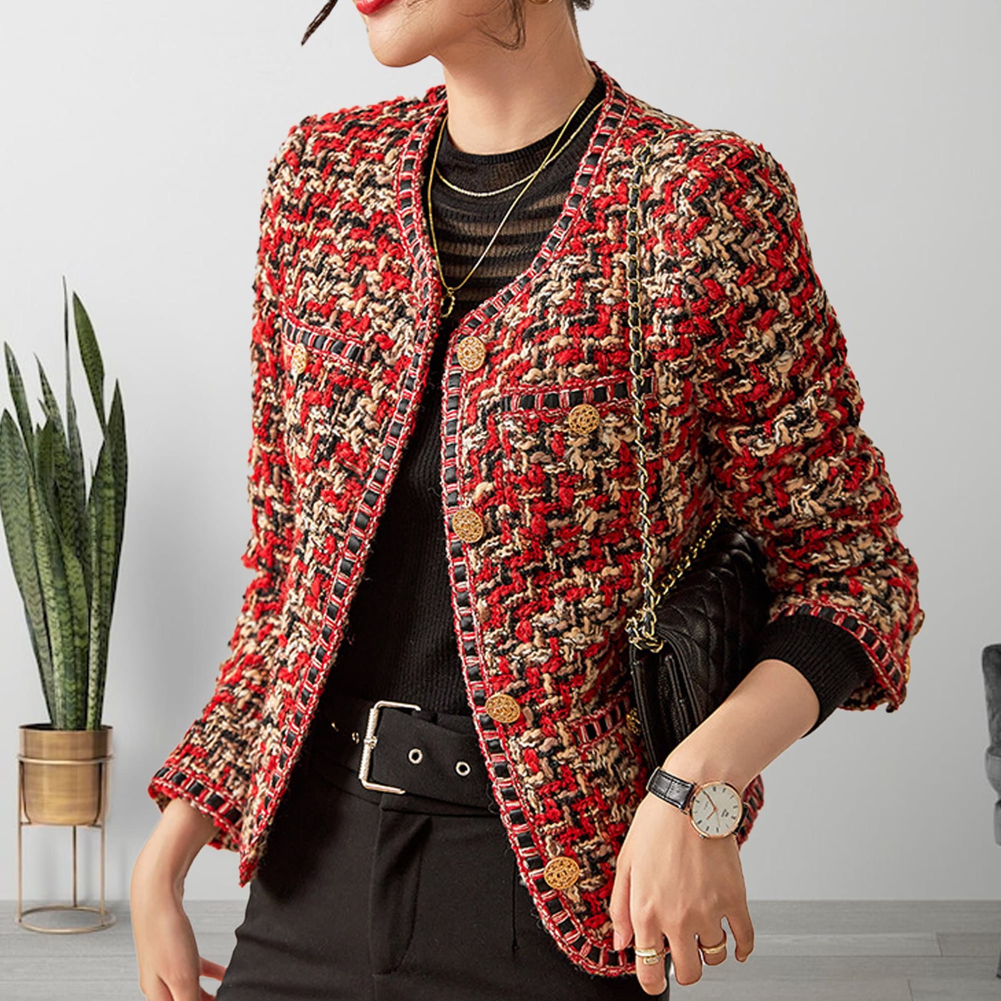 ❤セール商品❤ GIOLICA STRIPE TWEED JACKET www.esn-spain.org