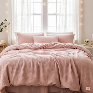 Organic  100% Pure Linen Bedding, Linen King Bed Sheets, Soft Linen Sheets, Linen Pillow Cover, Linen Home Decor, Christmas Decor