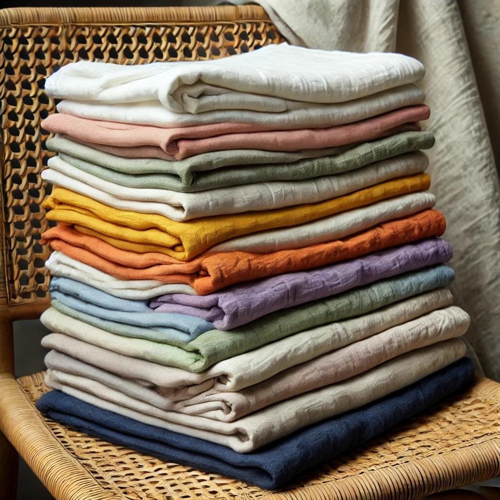 Pure Linen Flat Sheet: Organic Breathable Bedding, King/Queen Size