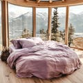 Organic Linen Bed Sheet: Natural Flax Bedding, Farmhouse Style
