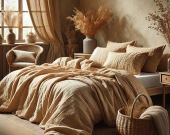 Cotton Muslin Duvet Cover, Premium Gauze Cotton Bed Cover, Muslin Bedsheet Set, Double Gauze Cotton 4 Pc Bedding Set, Queen Comforter Set
