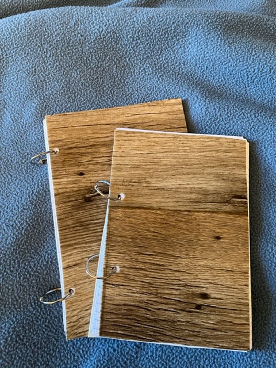 Two Wood Look Journals, Expandable Notebooks Etsy