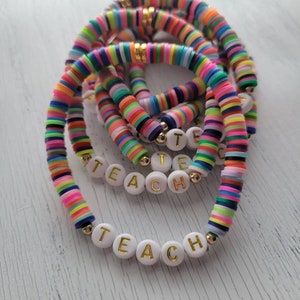 Teacher Appreciation Bracelets, Gifts for Teachers, End of the Year Gifts, Bulk Teacher Gift