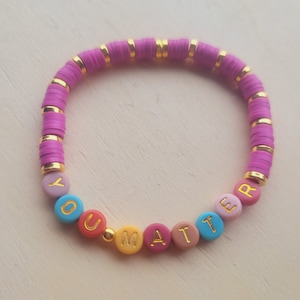 YOU MATTER Beaded Bracelet, Mental Health Awareness, Word Bracelet