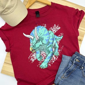 Triceratops Graphic Tee - Unisex Dinosaur Shirt for Adults
