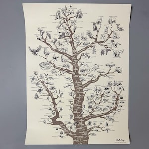 Elegante muurkunst levensboom - klassieke matte poster