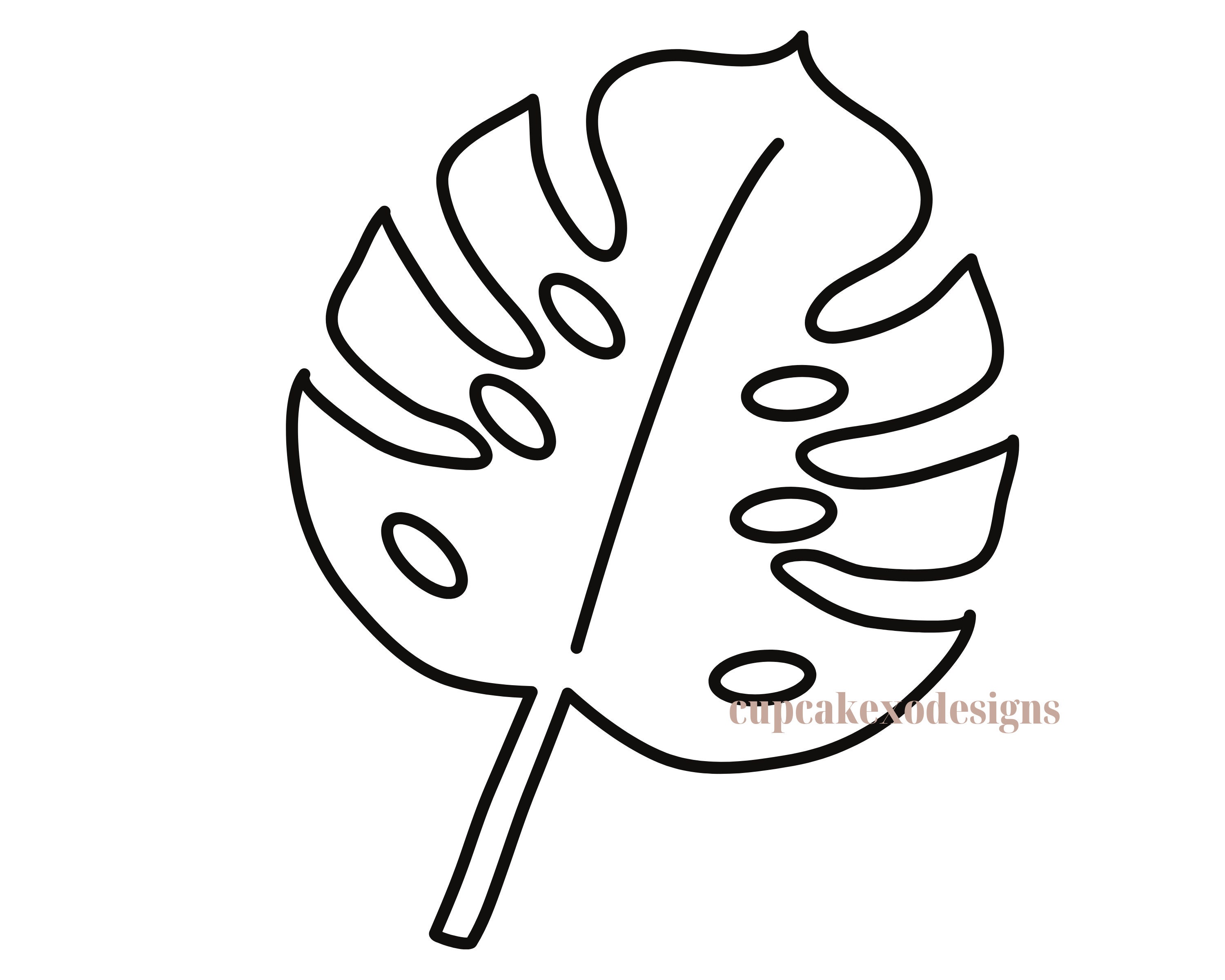 Monstera Leaf SVG Bundle: Tropical Cut Files (digital Download) - Etsy