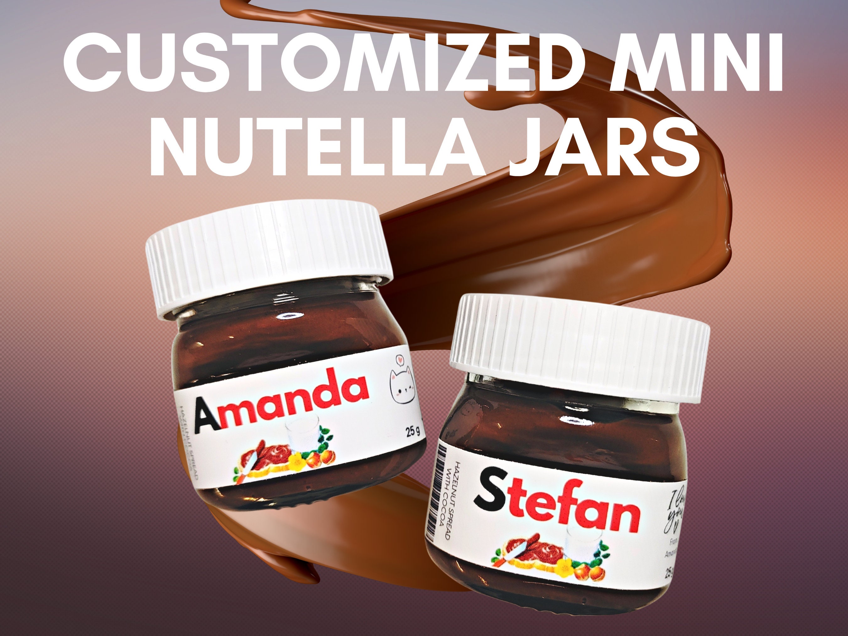 Mini Nutella Glass Jars Chocolate Hazelnut Spread (0.88 Oz) –(7 Units)  Weekly Pack + 7 Mini Spoons Atrevo Bundle Pack.