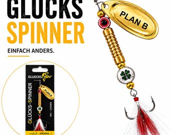 Personalisierter Angelköder mit Gravur | Geschenk für Angler | Individueller Spinner mit Wunschname | Geschenk für Papa, Opa & Männer