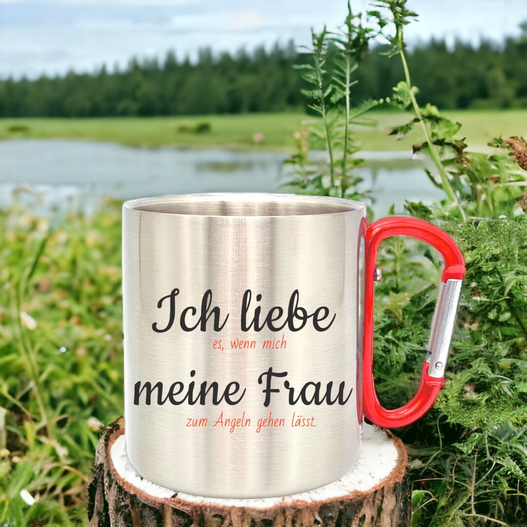 Angeltasse Angel Becher mit Spruch Fischen angeln Geschenk für Angler