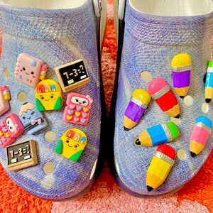 Back to School Shoe Charms, Kawaii Croc Accessories