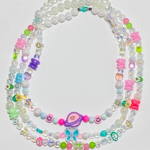 Kawaii Beaded Necklace: Glass, Polymer Clay & Plastic Beads