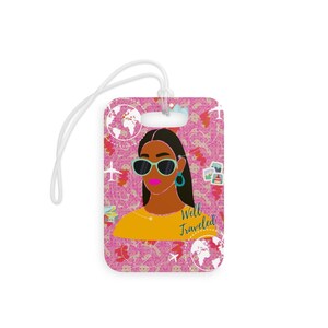 Well Traveled Luggage Tag, Personalized Travel Accessory, Custom Travel Tag