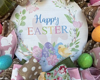 Easter Wreath, Easter Eggs, Easter Decorations, Door Decor, Door Hanger