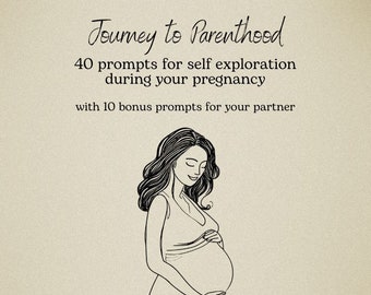 Pregnancy Journal - Digital Download - Journal Prompts for Pregnancy & Partners