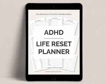 ADHDライフリセットプランナー（財務、健康、整理整頓）（デジタル印刷可能）