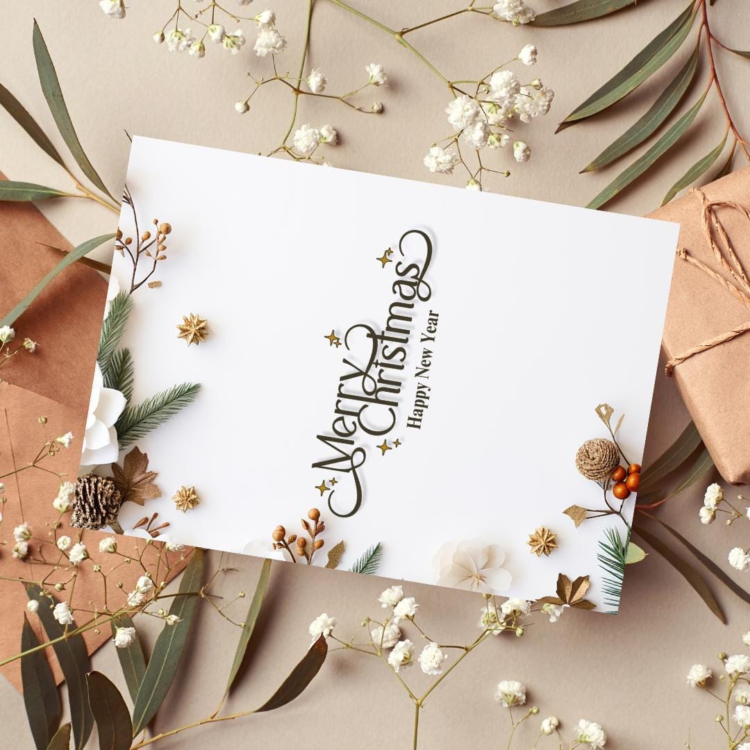 Editable Christmas Card Set: Printable Holiday Canva Template (5x7 In ...