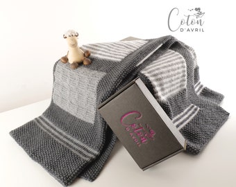 Couverture Tricot Rose Etsy