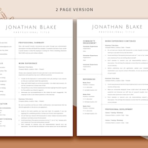 Clean Minimalist Resume Template | Modern Professional CV Template ...