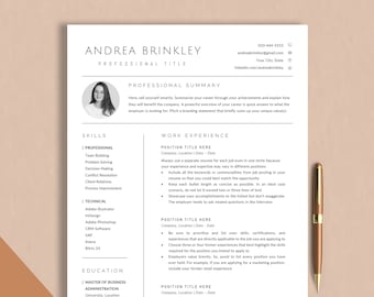 CV-sjabloon Foto CV-sjabloon Word CV Google Docs & Pages CV-sjabloon met afbeelding Modern Executive CV Professional 2023