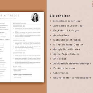 K&ouml;nnte beinhalten: Eine Lebenslaufvorlage mit einem schwarz-wei&szlig;en Design. Die Vorlage enth&auml;lt Abschnitte f&uuml;r Kontaktinformationen, Berufserfahrung, Ausbildung und F&auml;higkeiten. Der Text "Sie erhalten" wird in der oberen rechten Ecke des Bildes angezeigt. Der Text unter "Sie erhalten" listet die im Lebenslaufpaket enthaltenen Elemente auf. Der Text "Career Next" wird in der unteren rechten Ecke des Bildes angezeigt.