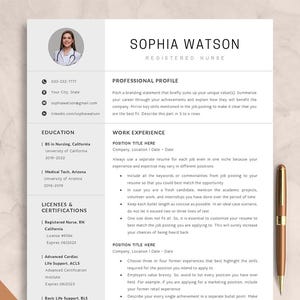 RN Resume Template Nurse, Nurse Resume Template Google Docs, Word, Pages, Nursing Resume New Grad, CNA Resume Design Photo, Doctor Resume