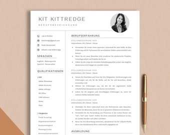 Bewerbungsvorlagen Deutsch 2025, Lebenslauf Vorlage Für Word, Mac Pages, Google Docs, Moderner Lebenslauf, Anschreiben, Anlagen, Deckblatt