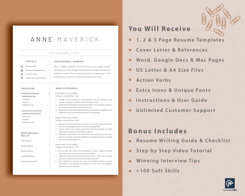 May include: A resume template design with a modern, minimalist aesthetic. The template includes a professional summary, work experience, education, and skills sections. The design features a clean layout with a neutral color palette and a subtle geometric pattern.