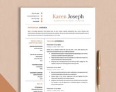 Teacher Resume Template Google Docs Resume Template Word Professional Apple Pages Resume W/ Cover Letter Education Teaching Resume Principal