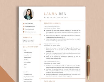 Lebenslauf Vorlage für Word, Google Docs & Pages, Lebenslauf Vorlage Deutsch, Bewerbungsvorlage, Bewerbung, CV Vorlage