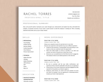Clean Minimalist Resume Template Google Docs Simple Resume Template Word Pages Resume CV Template Modern Resume Template Professional 2023