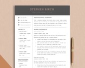 Modern Professional CV Template Google Docs, Executive Resume Template Microsoft Word, Apple Pages Resume and Cover Letter Template Resume