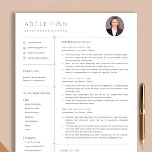 Bewerbungsvorlage Deutsch, Lebenslauf Vorlage Word, Google Docs & Pages, Lebenslauf Vorlage, Professionelle Bewerbung German CV Vorlage 2023