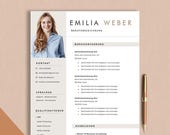 Bewerbungsvorlage Deutsch | Lebenslauf Vorlage Word, Google Docs & Pages | Cv Vorlage Anschreiben, Anlagen, Deckblatt, Motivationsschreiben