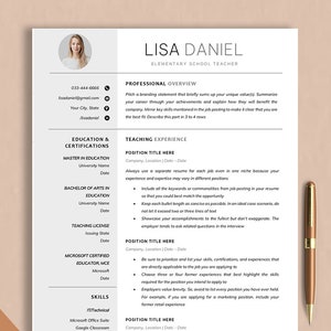 Plantilla creativa de currículum de profesor, plantilla de currículum de profesor con foto, currículum de profesor con carta de presentación, currículum de profesor, currículum de educación