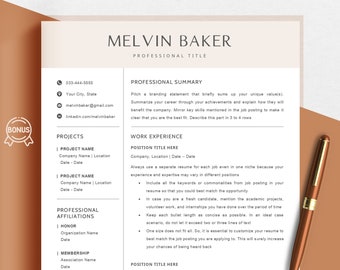 Modern Executive CV-sjabloon Word & Pages CV Google Docs CV-sjabloon Elegante CV-sjabloon Creative Mens CEO CV C Level 2023