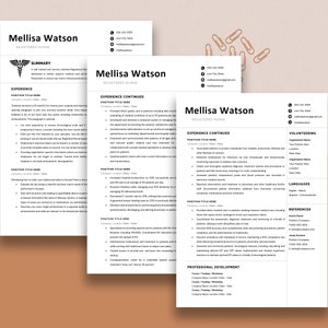 Pu&ograve; includere: Un curriculum vitae per un'infermiera registrata di nome Mellisa Watson. Il curriculum vitae include sezioni per esperienza, sviluppo professionale, volontariato, lingue e referenze. Il curriculum vitae &egrave; formattato con un design pulito e moderno.