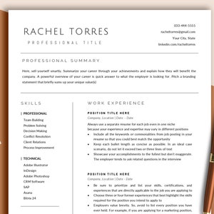 Clean Resume Template Google Docs, Word & Pages, Minimalist Executive Resume, Simple Modern Smooth Template, Minimal Resume Template 2023