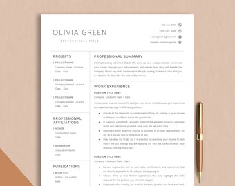 Modern Resume Template Microsoft Word | CV Template Resume Word, Cover Letter & References | Executive Resume Template Word Simple Resume CV