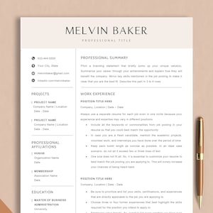 Modern Executive Resume Template Word & Pages Resume Google Docs CV Template Elegant Resume Template Creative Mens CEO Resume C Level 2023