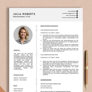 CV Vorlage Lebenslauf Deutsch / Bewerbungsvorlagen Deutsch Word, Google Docs, Pages / Moderner Lebenslauf Und Anschreiben Vorlage Bewerbung