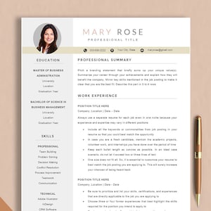 Modern Resume Template for Google Docs, Word & Pages, Resume Template ...