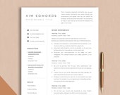 Executive Resume Template Word, Resume Pages & CV Google Docs, CV Template Professional Resume Template Modern Resume Word and Cover Letter