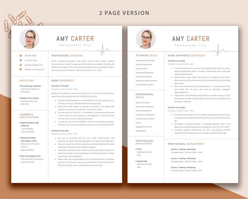 Modern Nurse Resume Template Nursing - Il 794xN.5254505937 Sq67 