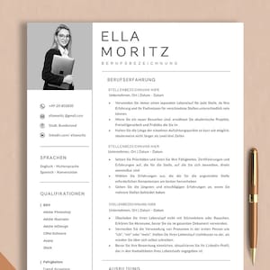 Bewerbungsvorlage, Lebenslauf Vorlage Word, Google Docs, Pages, Moderner Lebenslauf, Anschreiben, Anlagen, Deckblatt, Motivationsschreiben